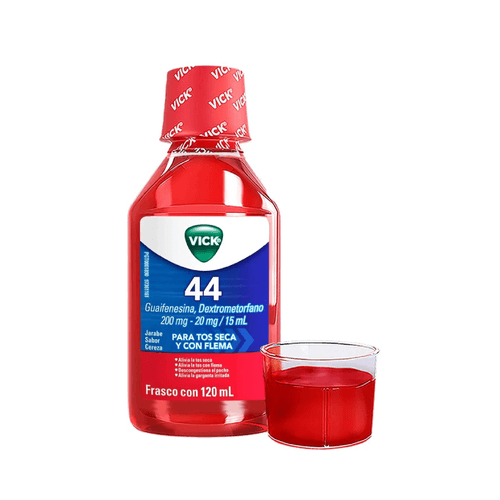 Jarabe Vick 44 Para Tos Seca Y Con Flema Sabor Cereza - 120ml