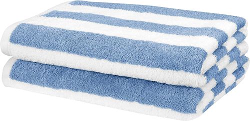 toalla de playa Cabana Stripe, paquete de 2, azul cielo