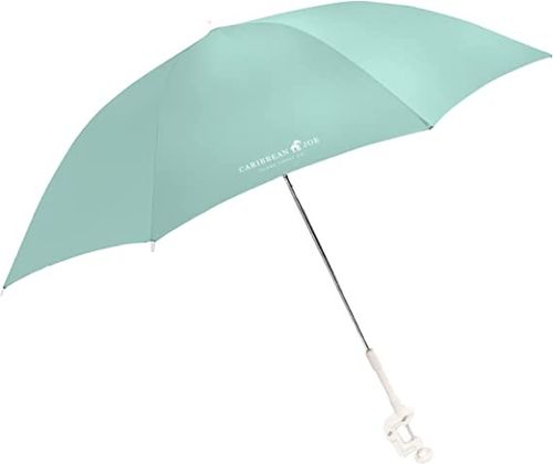 Sombrilla de playa para silla, abrazadera ajustable y universal en la sombrilla de playa con protección UV, arco de 48 pulgadas