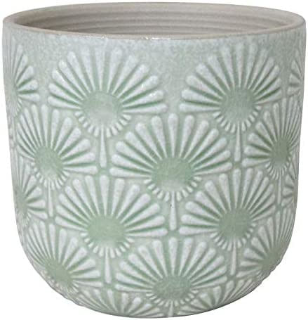 maceta decorativa moderna de cerámica con diseño de flores